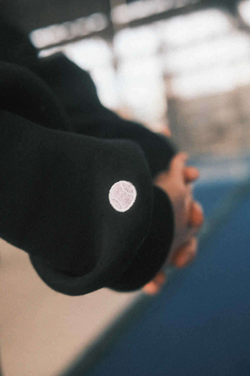 Courtside Hoodie - Vibora Black - BYFOUR - Padel clothing